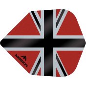 Plumas Mission Darts No6 Std Alliance-X Union Jack Negro Rojo - 3