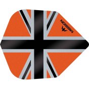 Plumas Mission Darts No6 Std Alliance-X Union Jack Negro Naranja - 2