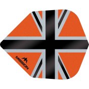 Plumas Mission Darts No6 Std Alliance-X Union Jack Negro Naranja - 3