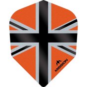 Plumas Mission Darts No6 Std Alliance-X Union Jack Negro Naranja - 1