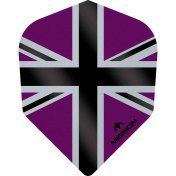 Plumas Mission Darts No6 Std Alliance-X Union Jack Negro Morado