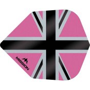Plumas Mission Darts No6 Std Alliance-X Union Jack Negro Rosa - 3
