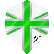 Plumas Mission Darts No2 Std Alliance Union Jack White Verde