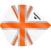 Plumas Mission Darts No2 Std Alliance Union Jack Blanco Naranja - 3