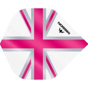 Plumas Mission Darts No2 Std Alliance Union Jack Blanco Rosa - 3