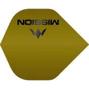 Plumas Mission Darts No2 Std Logo Oro Mate - 3
