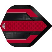 Plumas Mission Darts Plumas No2 Std Temple Negro Rojo - 3