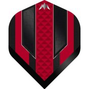 Plumas Mission Darts Plumas No2 Std Temple Negro Rojo - 1