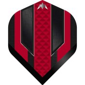 Plumas Mission Darts Plumas No2 Std Temple Negro Rojo