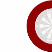 Dartboard Surrounds Liso Mission Darts Rojo - 2