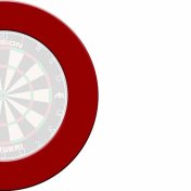 Dartboard Surrounds Liso Mission Darts Rojo - 3