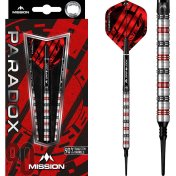 Dardos Mission Paradox M1 Straight Negro Rojo 90% 21g - 3