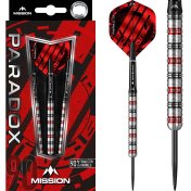 Dardos Mission Paradox M1 Straight Negro Rojo Electro 90% 21g - 3