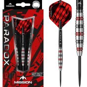 Dardos Mission Paradox M2 Curved Negro Rojo Electro 90% 22g - 3