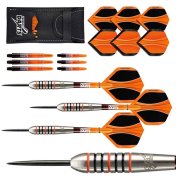 Dardos Perfect Darts Solarfox 3 Torpedo Negro Naranja 90% 24g - 2