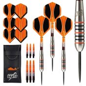 Dardos Perfect Darts Solarfox 3 Torpedo Negro Naranja 90% 24g - 1