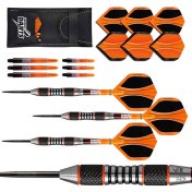 Dardos Perfect Darts Solarfox 4 Knurled Negro Naranja 90% 26g - 2
