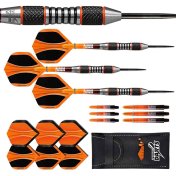Dardos Perfect Darts Solarfox 4 Knurled Negro Naranja 90% 26g - 3