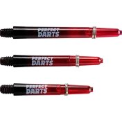 Cañas Perfectdarts Dos Tonos Negro Rojo Larga - 2