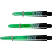 Cañas Perfectdarts Dos Tonos Negro Verde Intermedia - 2