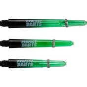 Cañas Perfectdarts Dos Tonos Negro Verde Intermedia - 3