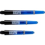 Cañas Perfectdarts Dos Tonos Negro Azul Larga - 3