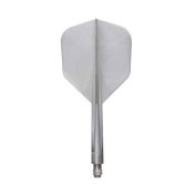 Plumas Condor Axe Shape Metallic Pearl Silver M 27.5mm 3 Uds. - 2