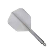Plumas Condor Axe Shape Metallic Pearl Silver M 27.5mm 3 Uds. - 3