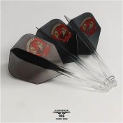 Plumas Condor Axe Shape Yuki Yamada Get Luck Transparente Negro S 21.5mm 3 Uds.  - 4