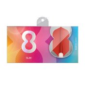 Plumas Flights 8 Flights Slim Roja Set 3 Unit.  - 2