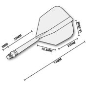 Plumas Cuesoul Integrate Flights AK5 M Shape Dragon Blue  - 3