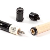 Taco de billar americano Riley Centurion Negro y Azul con agarre de cuero 13mm 19oz - 2