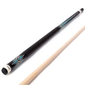 Taco de billar americano Riley Centurion Negro y Azul con agarre de cuero 13mm 19oz - 7