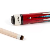 Taco de billar americano Riley Centurion Rojo con agarre de cuero 13mm 21oz - 2