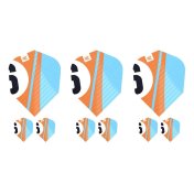 Plumas Target Chicane Pro.Ultra Orange Flights (3 Sets) No.6 Shape - 1