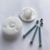 Cojinete Plástico Blanco Futbolines Val 2 unidades + Tornillos - 1