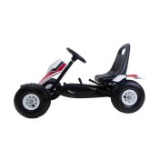 Coche a pedales Go Kart ruedas de aire Blanco - 3