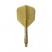 Plumas Condor Axe Shape Metallic Gold S 21.5mm 3 Uds. - 2