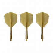 Plumas Condor Axe Shape Metallic Gold S 21.5mm 3 Uds. - 3