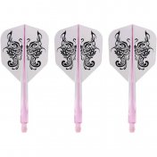 Plumas Condor Axe Shape Tribal Butterfly Rosa L 33.5mm 3 Uds.  - 2
