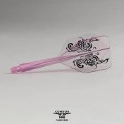 Plumas Condor Axe Shape Tribal Butterfly Rosa L 33.5mm 3 Uds.  - 3