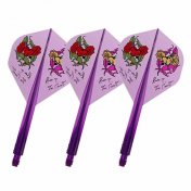 Plumas Condor Axe Rose of the heard Standard Clear Purple S 21.5m 3 Uds.  - 3