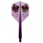 Plumas Condor Axe Rose of the heard Shape Clear Purple L 33.5m 3 Uds.  - 2