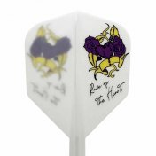 Plumas Condor Axe Rose of the heard Shape White S 21.5m 3 Uds.  - 2
