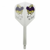 Plumas Condor Axe Rose of the heard Shape White S 21.5m 3 Uds.  - 3