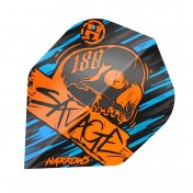 Plumas Harrows Darts Flights Savage Orange Blue