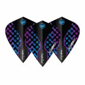 Plumas Winmau Darts Kite Blue, Black & Purple Kite Flight - 3