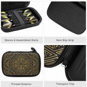 Funda Dardos Casemaster Sentinel Dart Case Gold Maze Art Series - 3