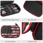 Funda Dardos Casemaster Sentinel Dart Case American Flag Art Series - 4