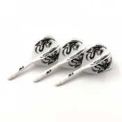 Plumas Cuesoul Flights AK5 Shape L Blanca Dragon Pattern  - 2